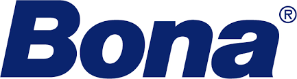 Logo Bona bleu en caractères gras italiques sur fond blanc
