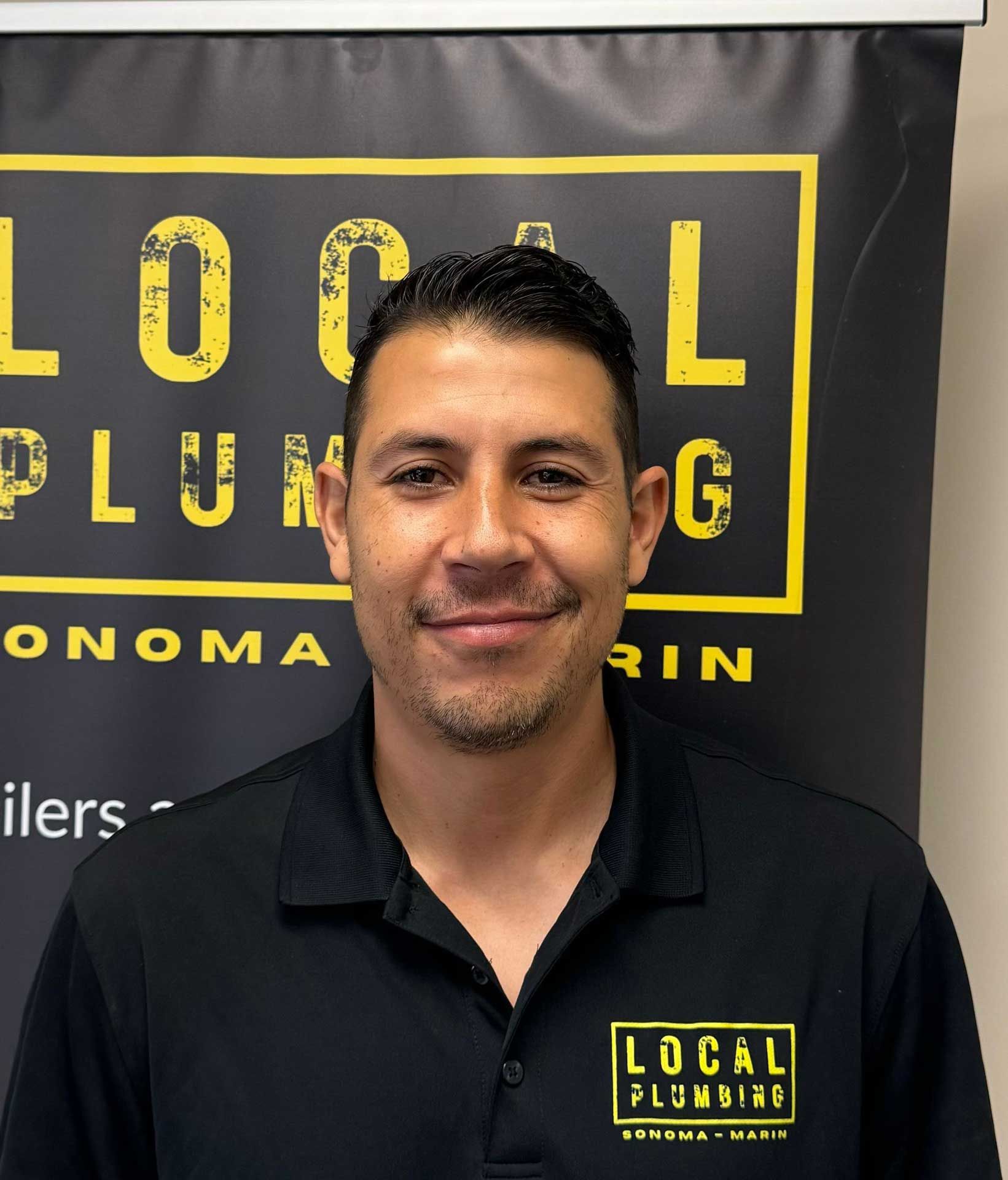 Man wearing black shirt with