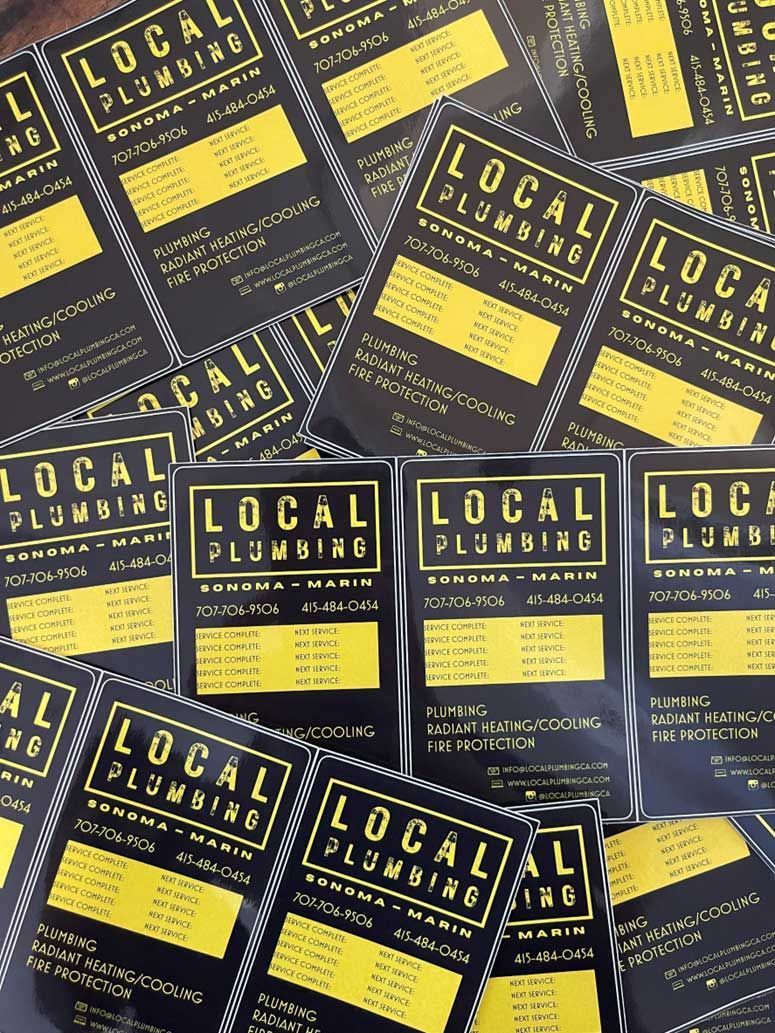 Pile of business cards with 