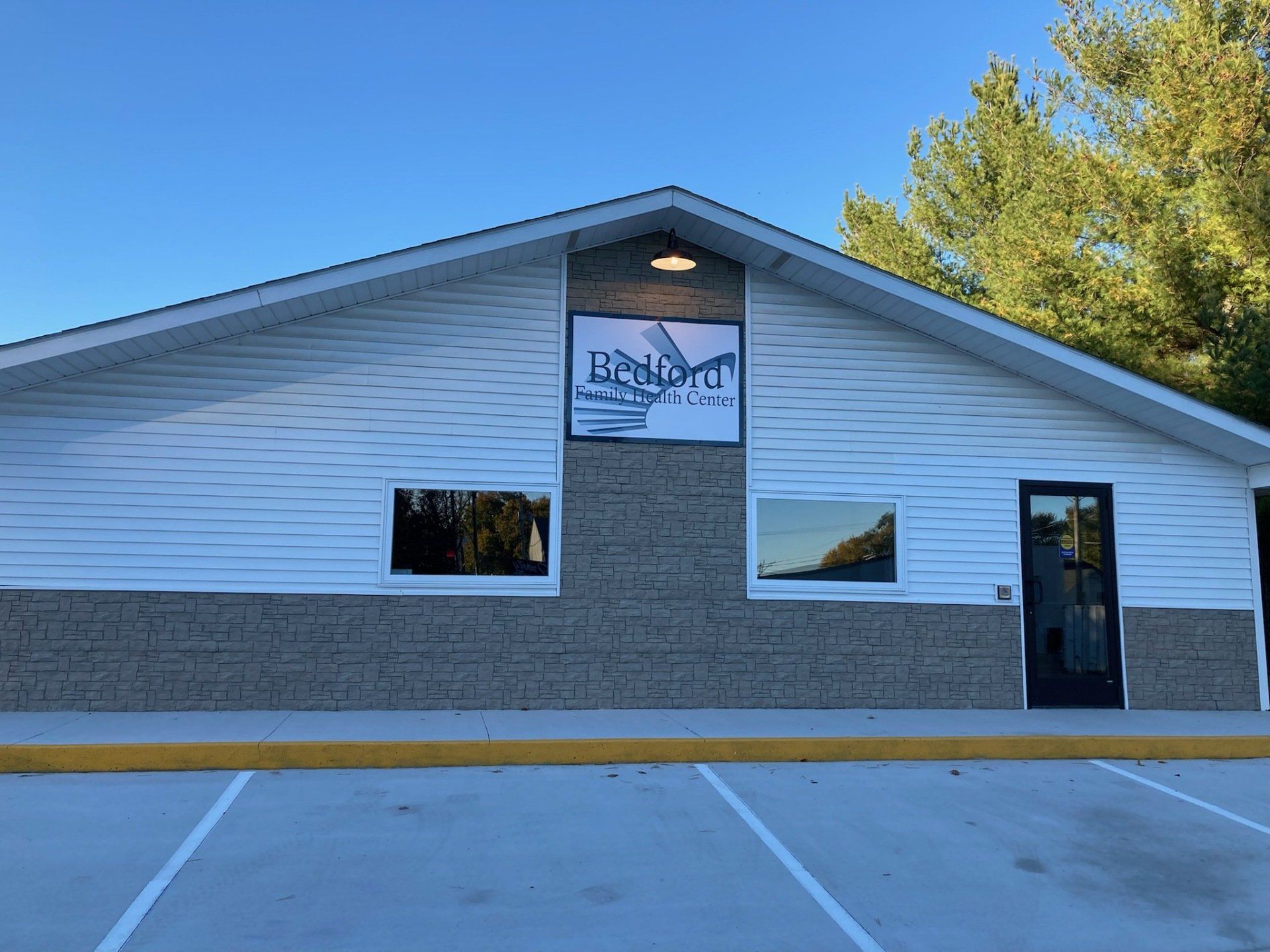 Exterior of the Bedford Family Health Center