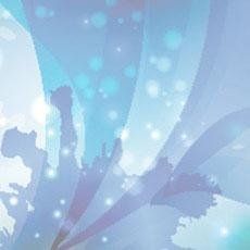 Sfondo astratto composto da forme fluide, morbide e sovrapposte, traslucide