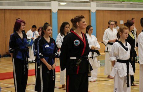 female karate training