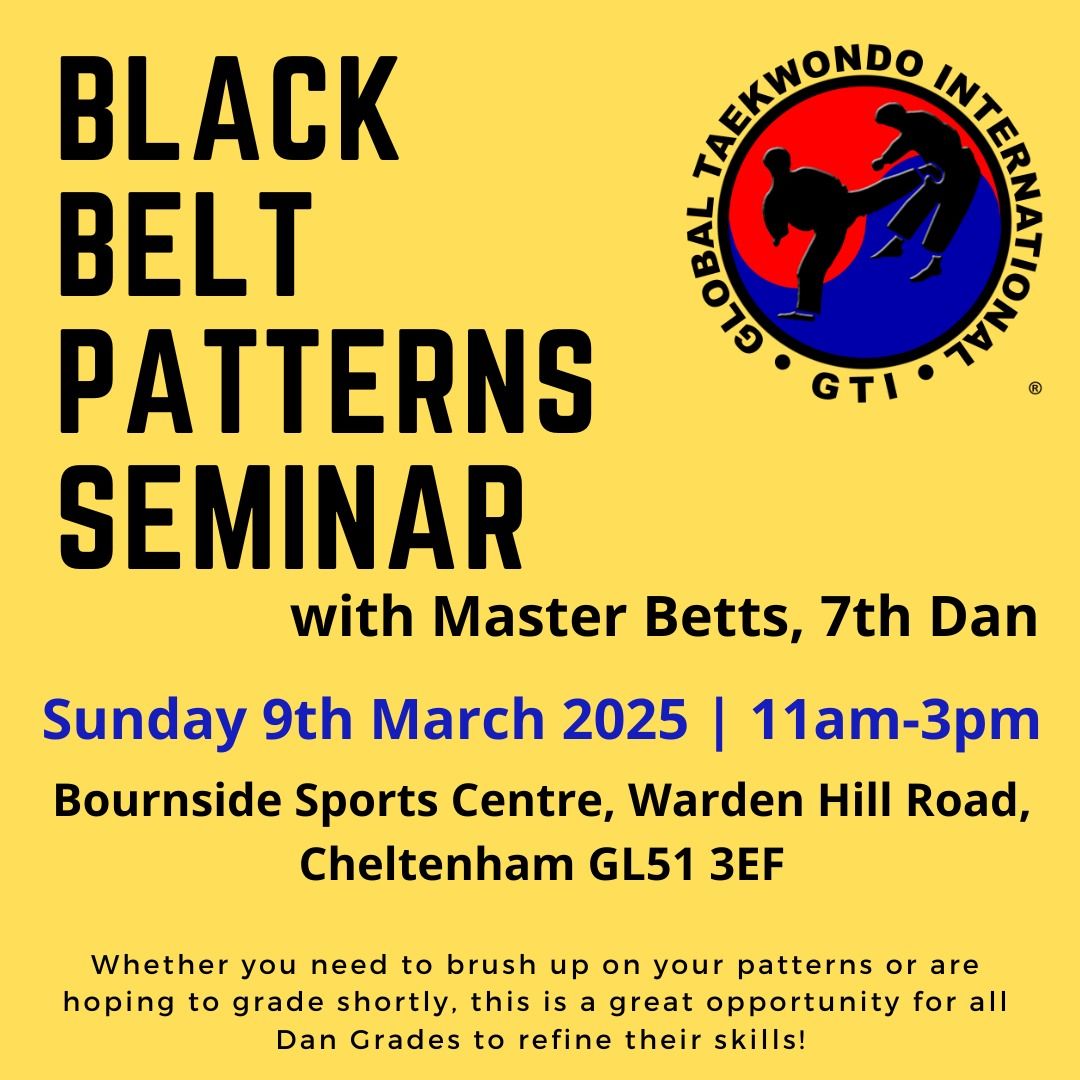 Image of poster for Black Belt Patterns Seminar