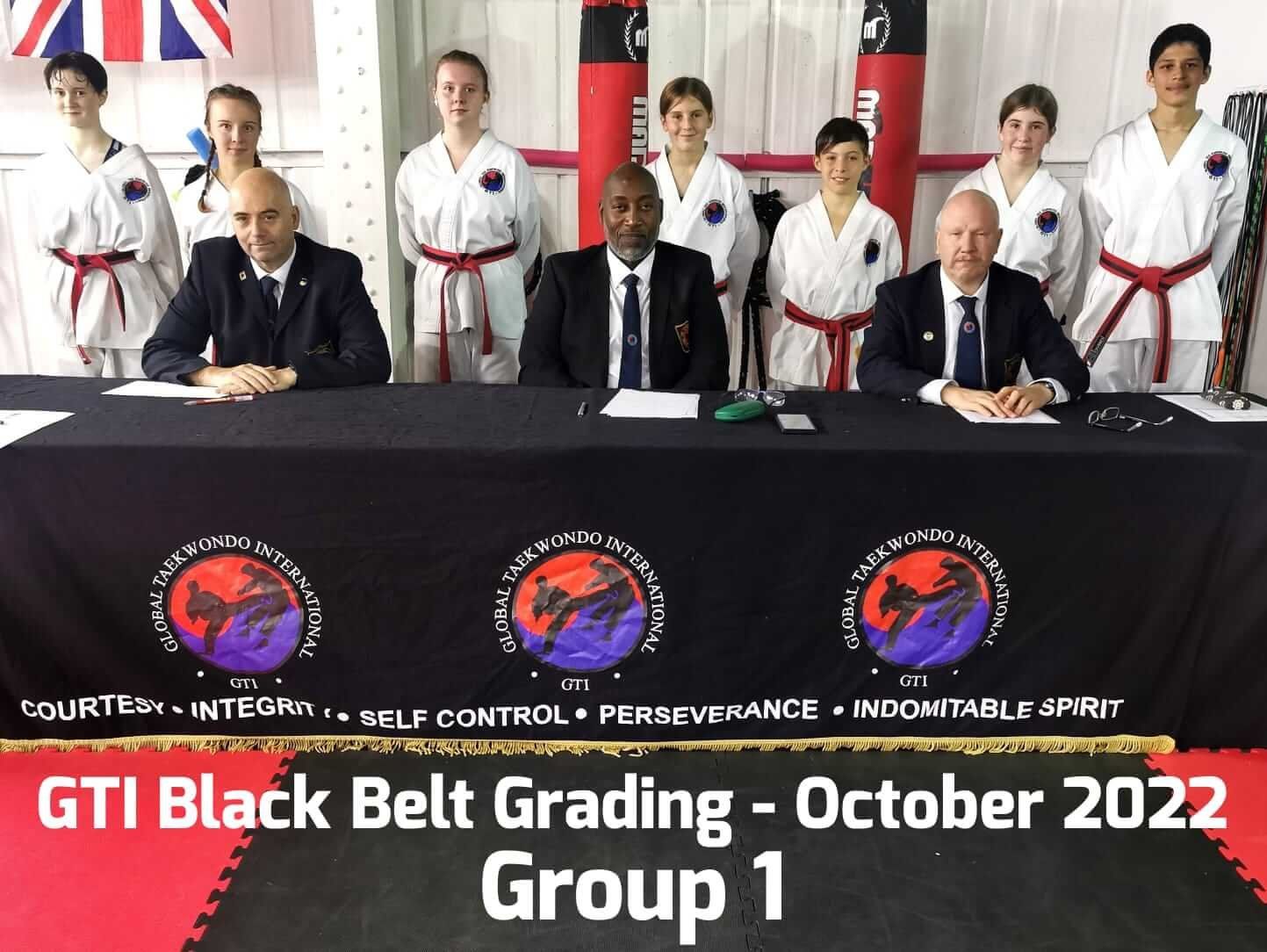 Black belt grading 9th Oct. 2022 Group 1