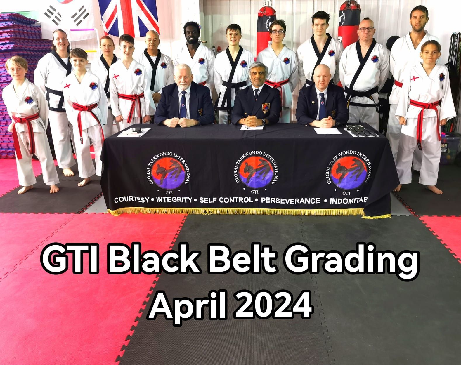 Image of dan grading panel and applicants 21st April 2024