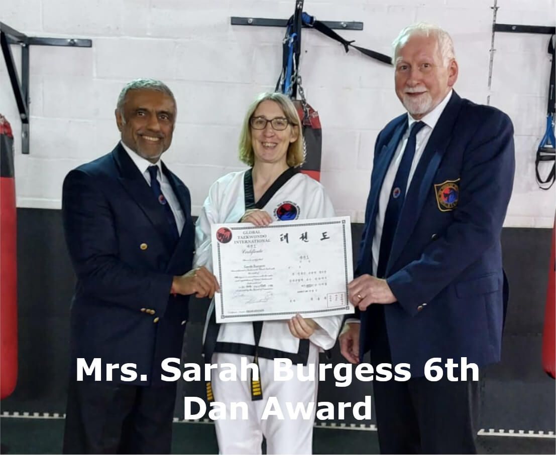 Mrs. Burgess 6th dan award