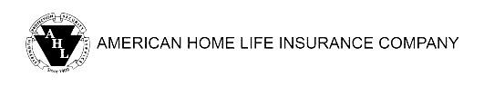 A black and white logo for the american home life insurance company