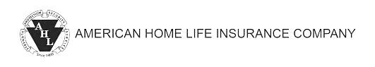 The american home life insurance company logo is black and white.