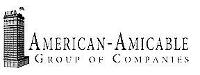 A black and white logo for american amicable group of companies