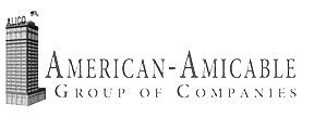 A black and white logo for the american amicable group of companies
