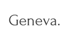 A black and white logo for geneva on a white background.