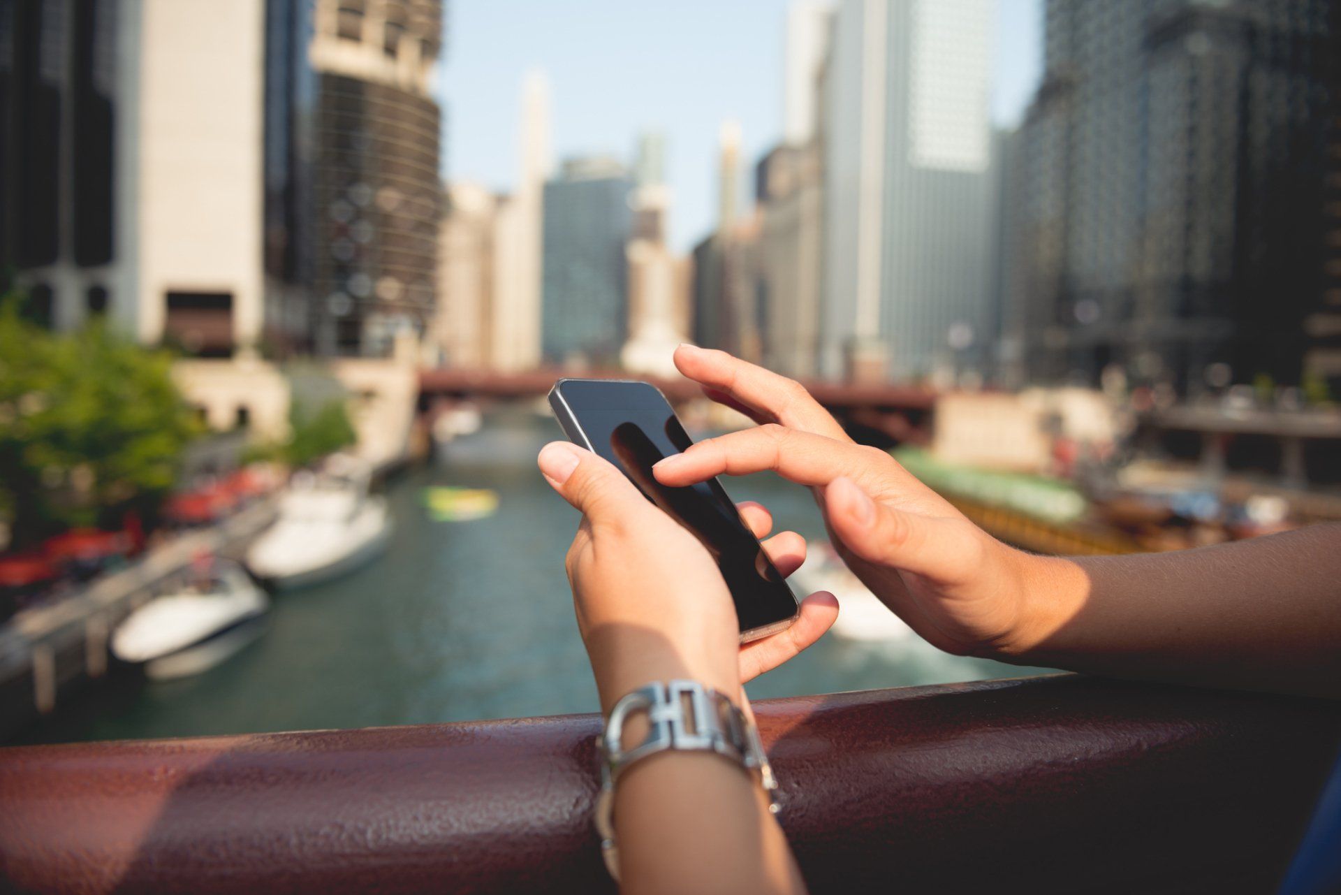 Professional on phone