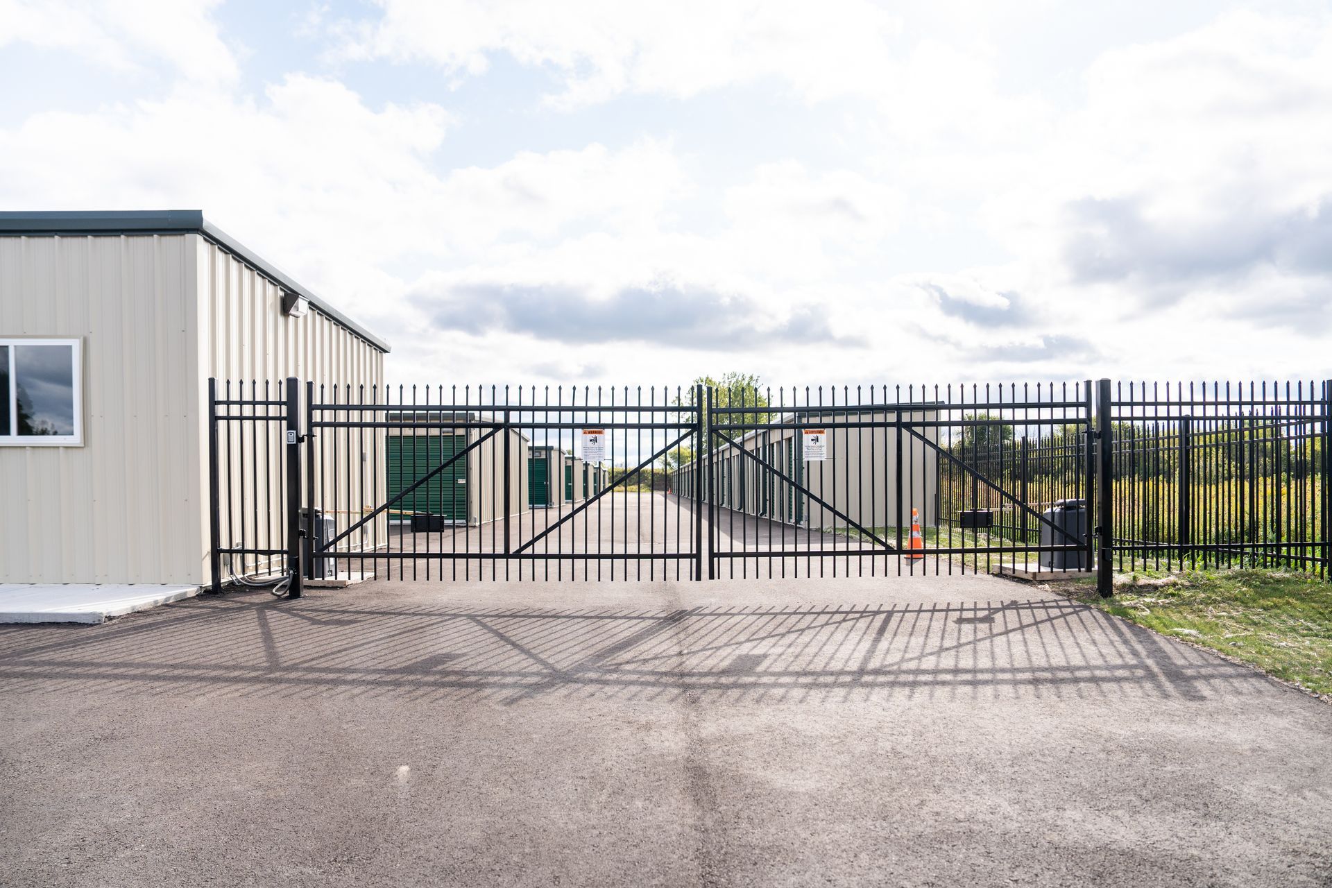 Front entrance to Reasonable Self Storage of Merrillville