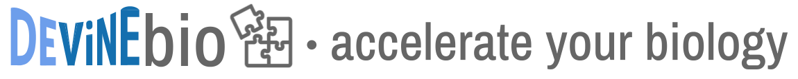 Devinebio logo with tagline – life sciences and biotech branding asset