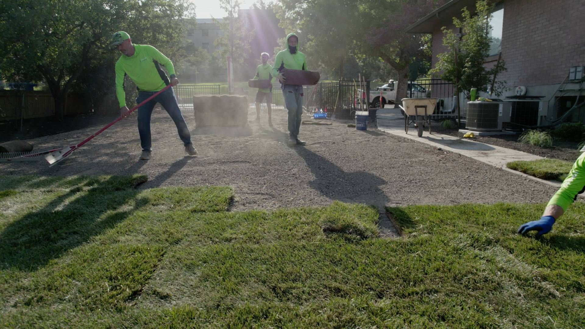 Video of Landscaping transformation. Service-based businesses.