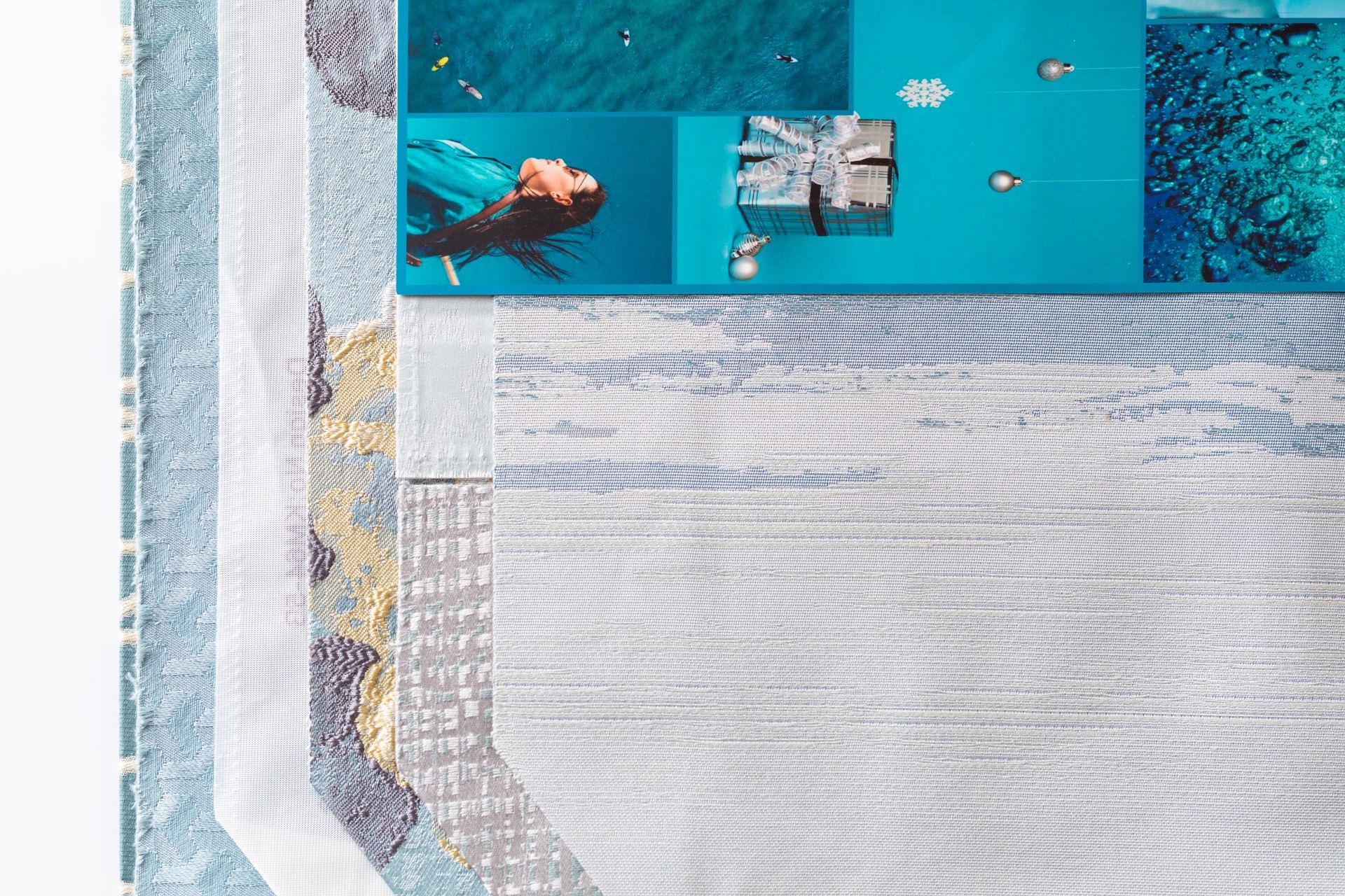 A collage of pictures of a person swimming in a pool.