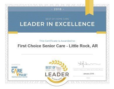 Best of Home Care Award for First Choice Senior Care 2018
