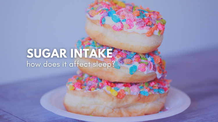 Graphic of Donuts with Words Sugar Intake How Does It Effect Sleep