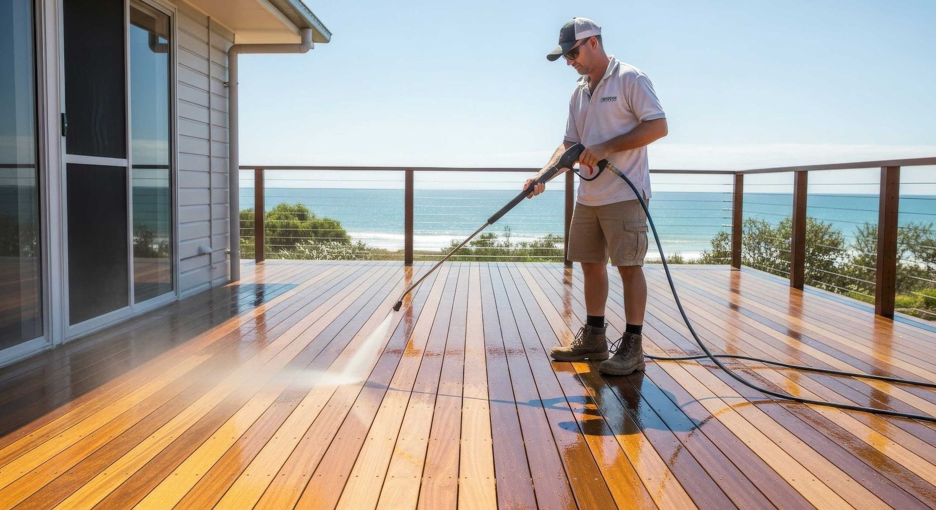 Removing Mould From Timber Decking In Hervey Bay