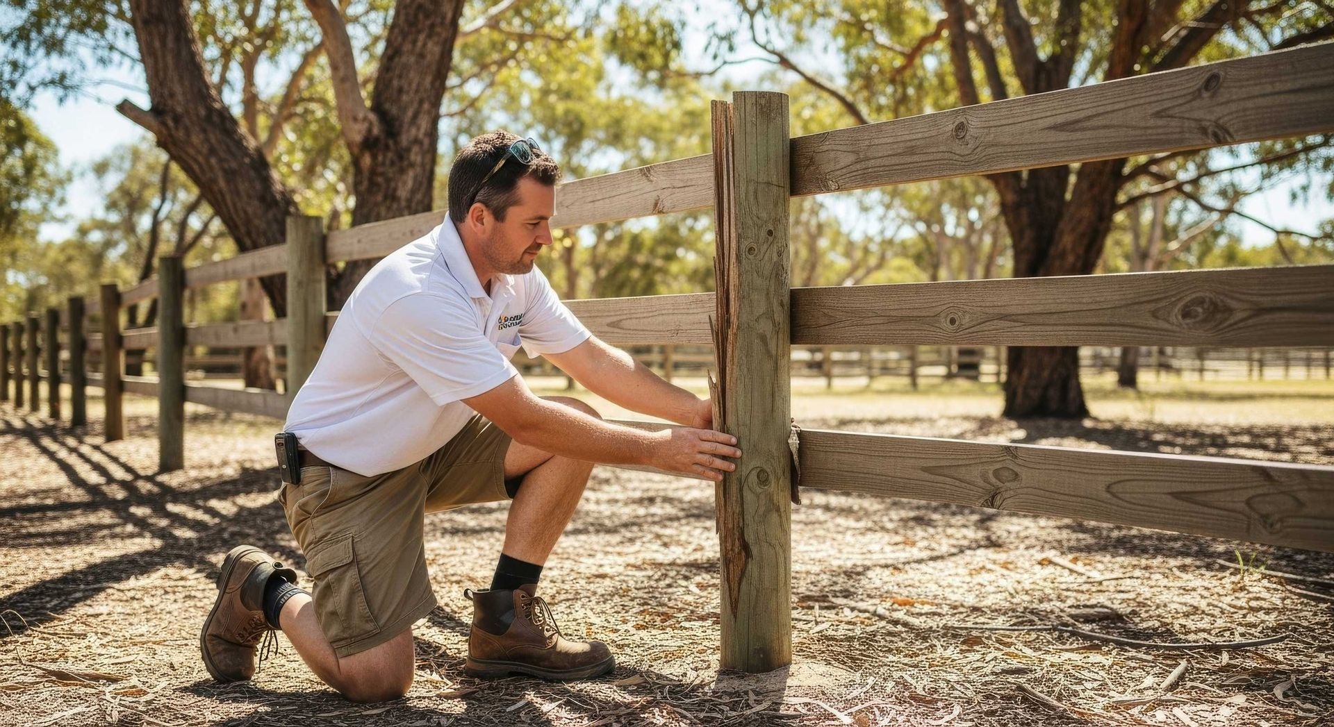Timber Post Repair On Residential Fence Hervey Bay