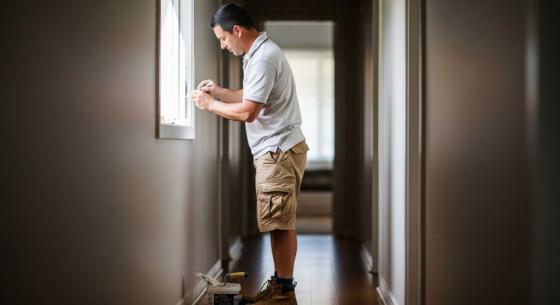 Replacing Damaged Gyprock Panel During Repairs In Hervey Bay