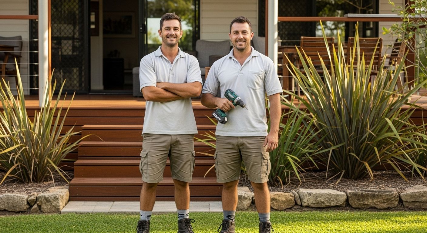 Satisfied customer smiling after handyman service in Hervey Bay
