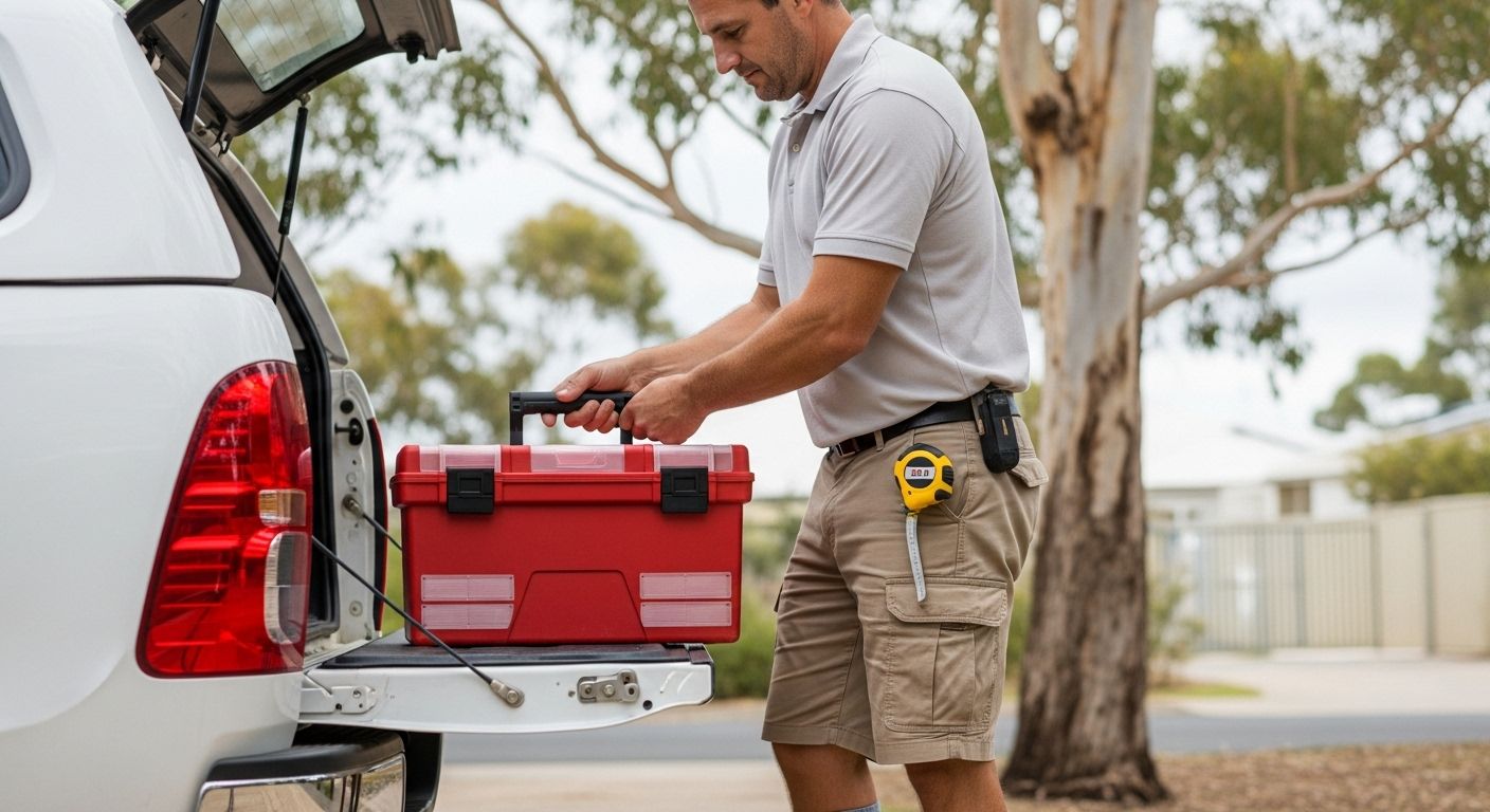Experienced handyman preparing tools for a job in Hervey Bay.