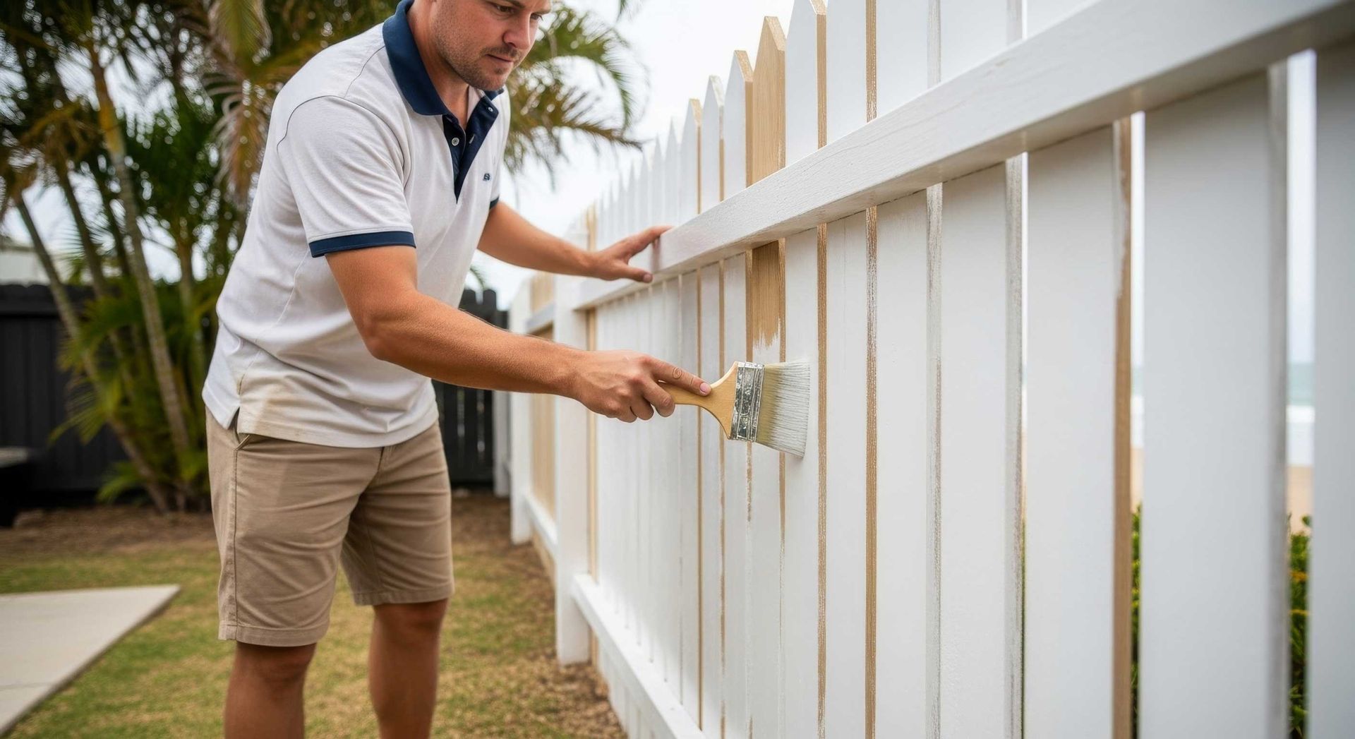 Repairing A Damaged White Picket Fence Hervey Bay