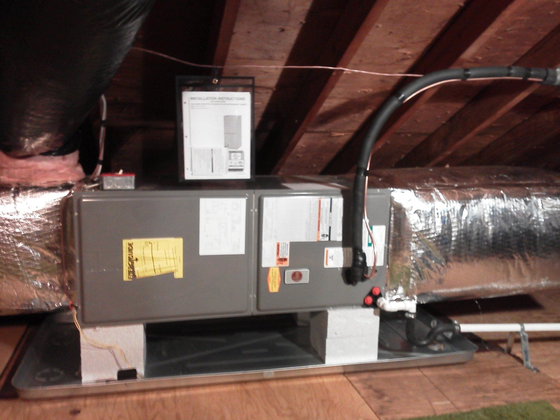 heater installed in the attic in Saratoga Springs, NY