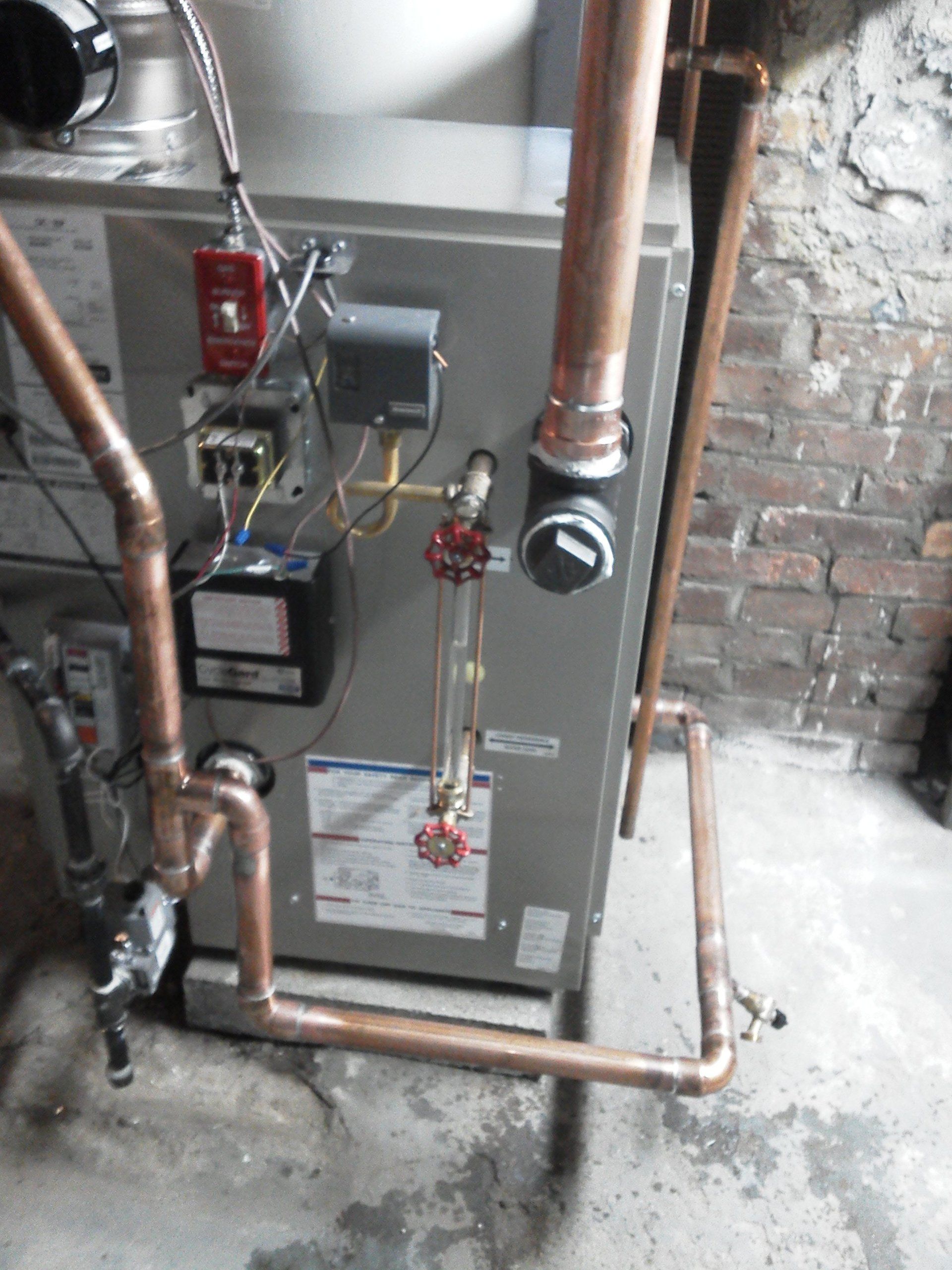 Hot water heater with copper piping in Saratoga Springs, NY