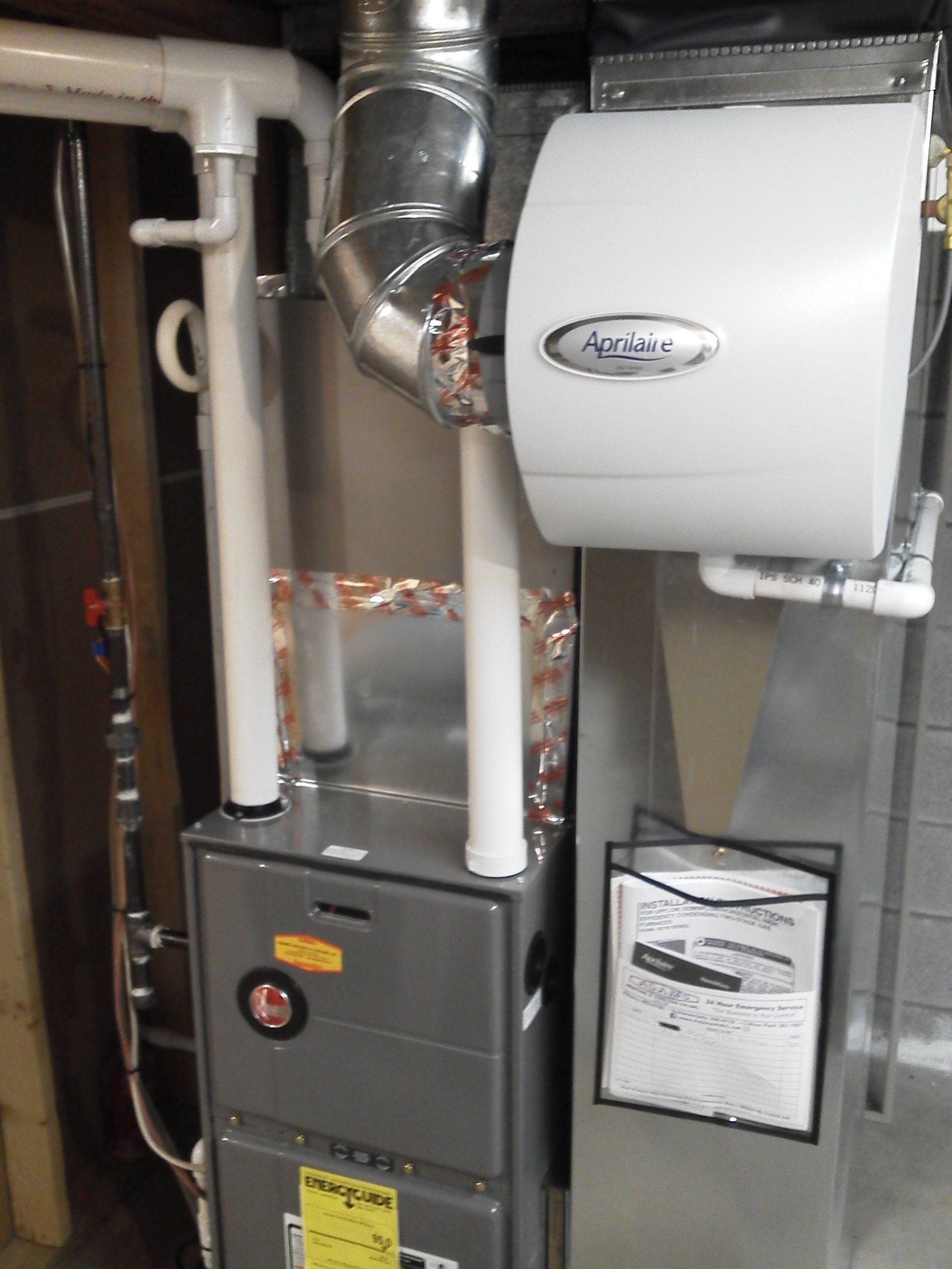 New hot air furnace & duct work in Saratoga Springs, NY