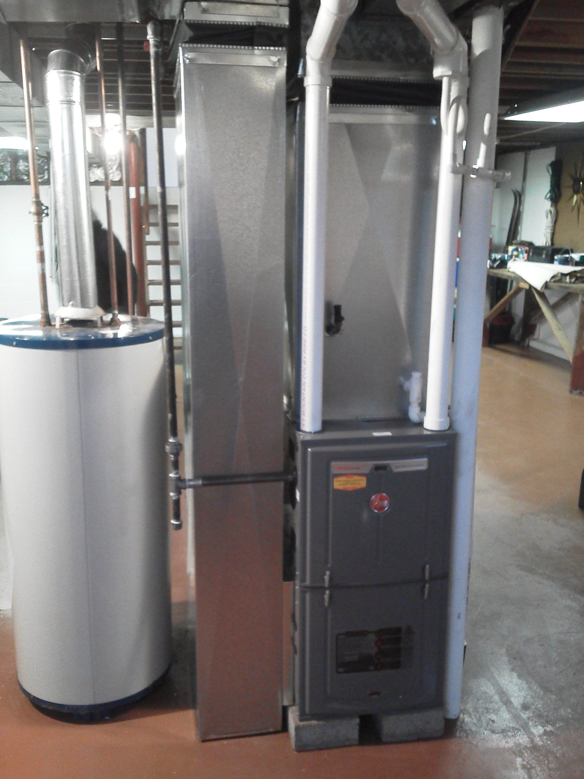 New Hot Air Furnace & duct work in Saratoga Springs, NY