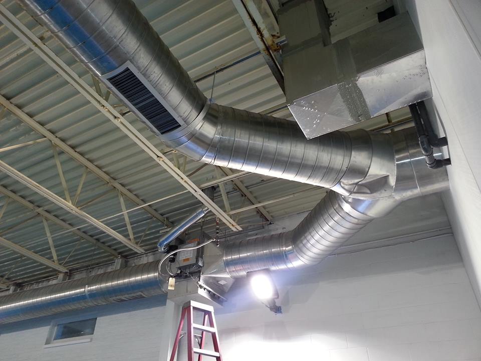 Newly installed commercial air ducts in Albany, NY