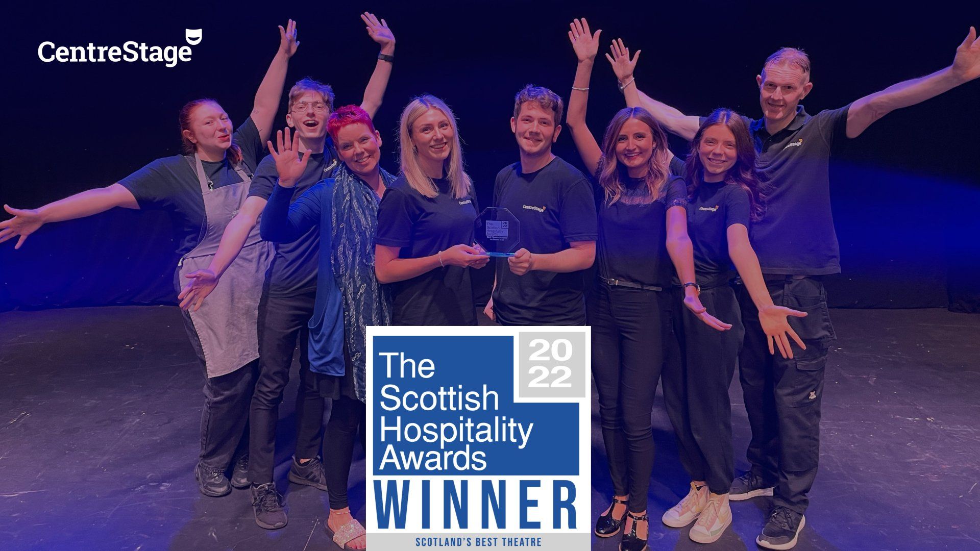 CentreStage, The Scottish Hospitality Awards 2022 'Scotland's Best Theatre' Winner