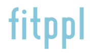 a light blue logo of fitppl