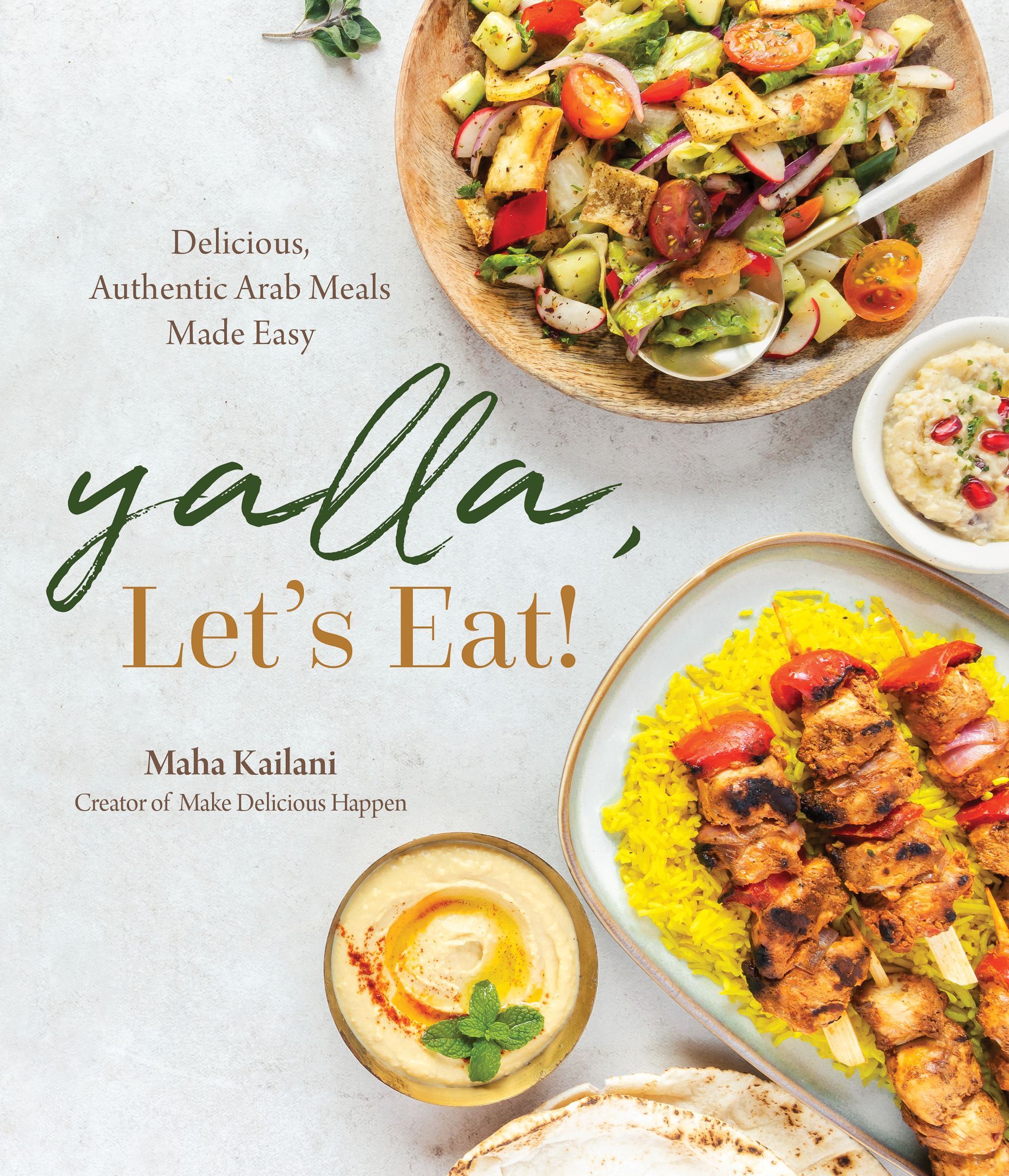 the cover of a cookbook called Yalla, Let 's Eat!