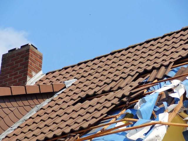 Broken Home Roof Close Up View — ACT Roofing in Ngunnawal, ACT