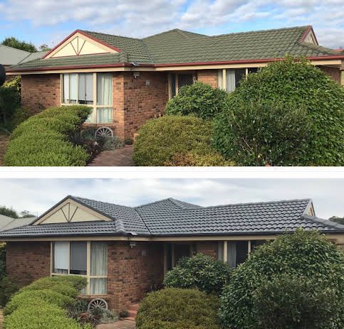 Before And After Images Of The House Roof Restoration — ACT Roofing in Ngunnawal, ACT
