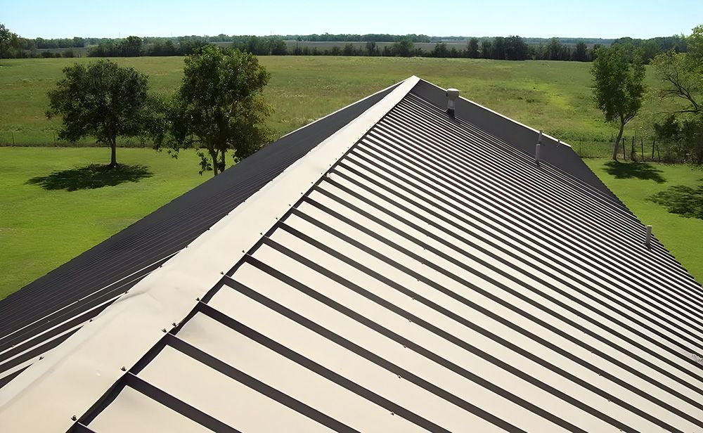 Metal Roof with Parallel Lines