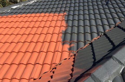 Roof Is Being Painted to Grey Colour  — ACT Roofing in Yass, NSW