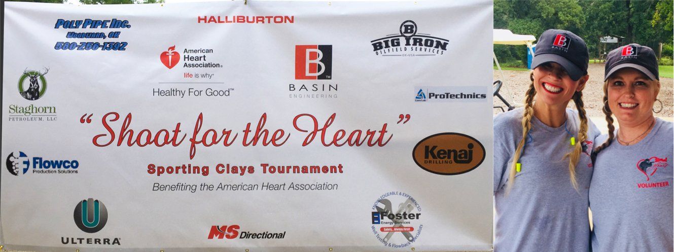Basin Engineering raised over $60,000 for the American Heart Association from the 2018 Shoot for the Heart sporting clay tournament.