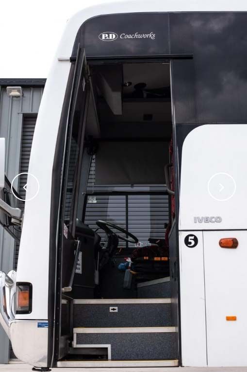 Open Bus Door With Steps and Handrail — J & B Bus and Coach Pty Ltd In Kingscliff, NSW