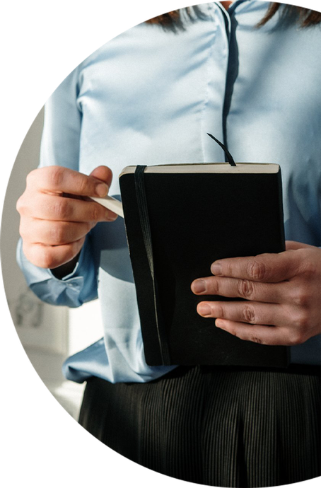 doctor holding a journal or notebook