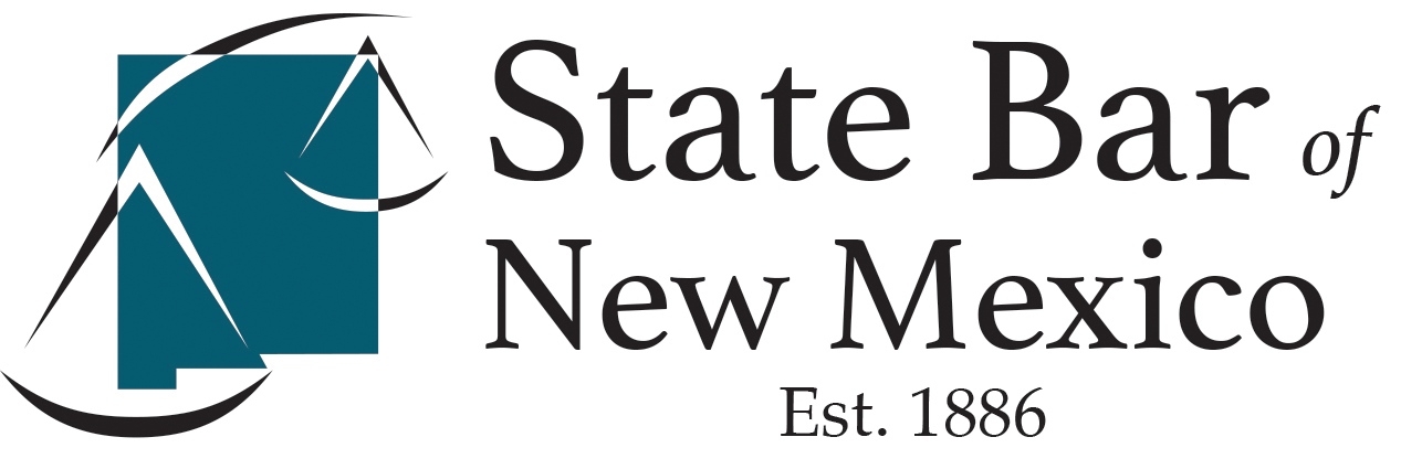 A logo for the state bar of new mexico