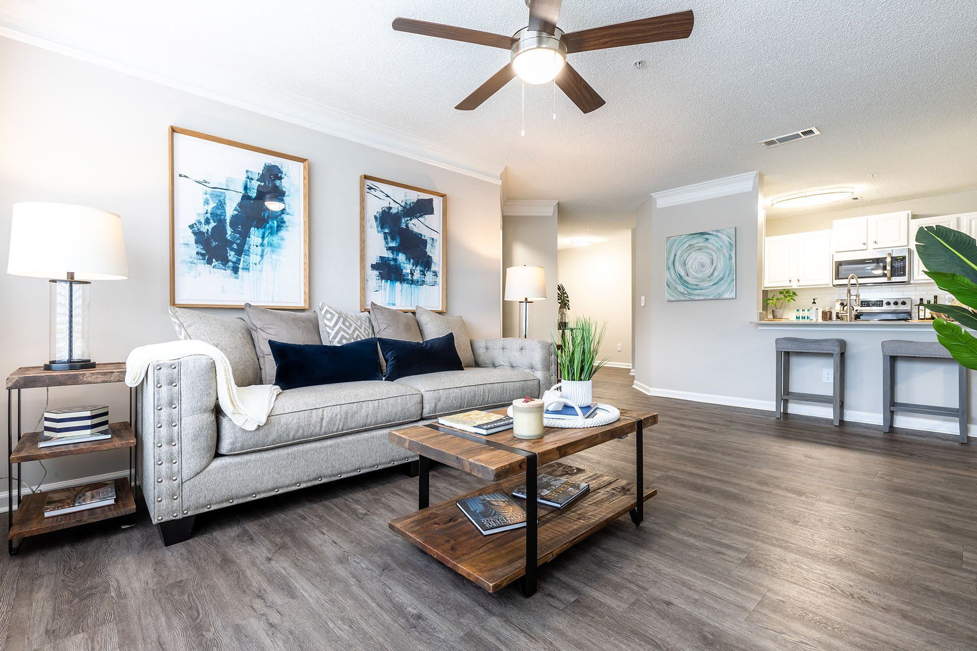 Modern Living Room at Crestmont at Thornblade, Greenville, SC