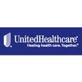 UnitedHealthcare logo on a blue background. The logo includes a white