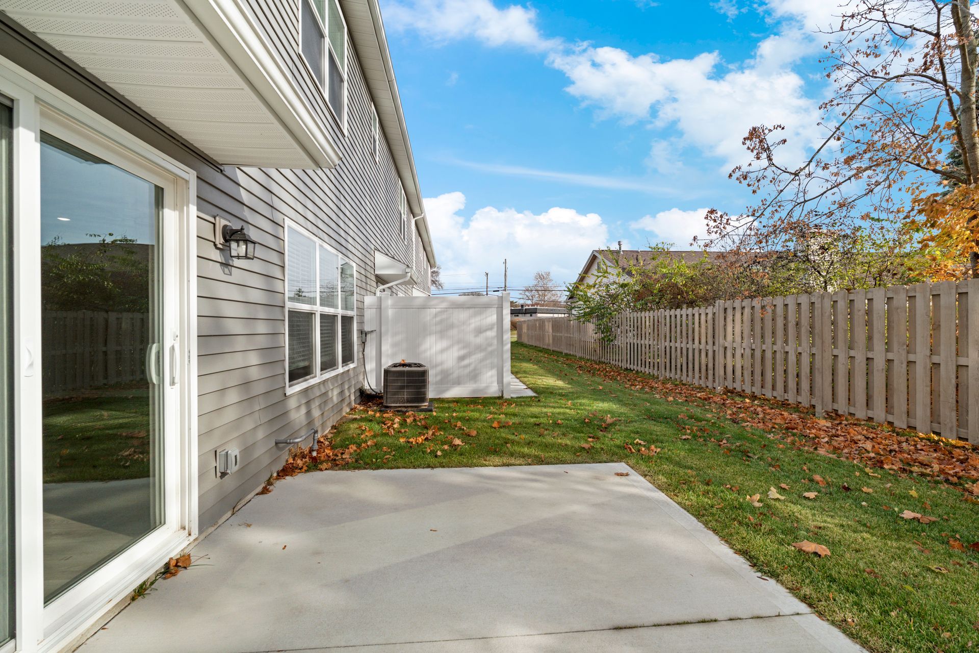 Photo of the backyard area of a single unit