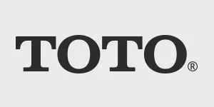 A black and white logo for toto on a white background.