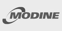 A black and white logo for modine on a white background.