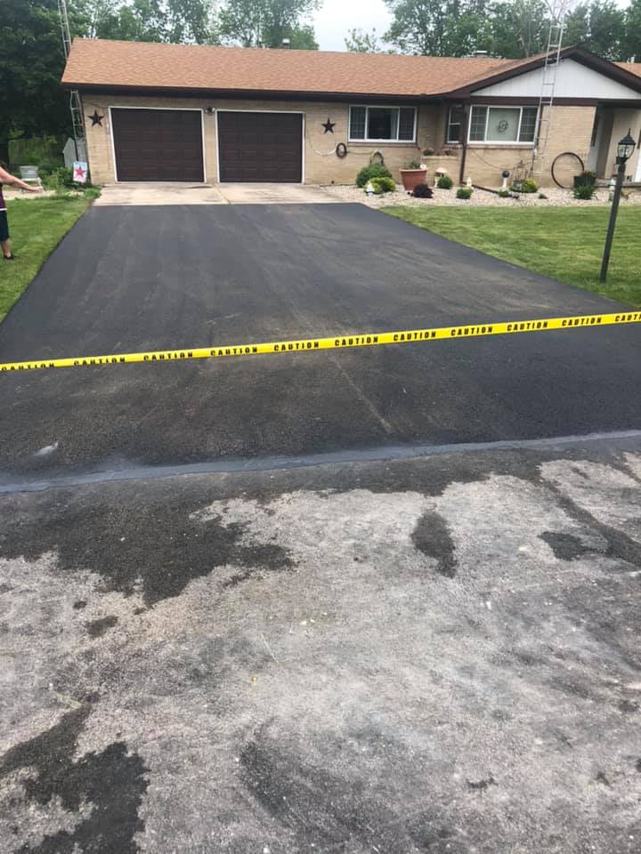 New Installed Asphalt in Front of A House Walkway — Northwood, OH — D & D Paving Inc.